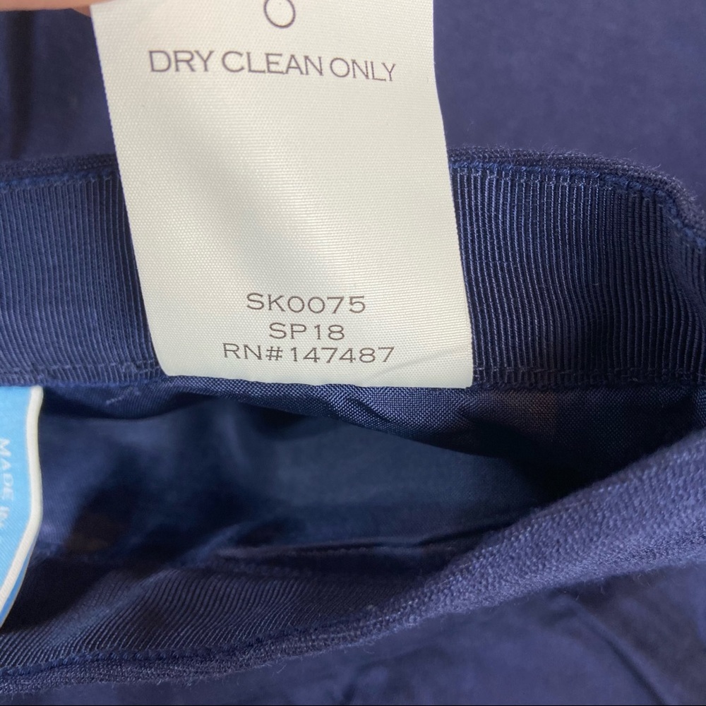 Draper James Navy Blue Ruffle Pocket Skirt Reese - Picture 6 of 7